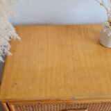 Rattan chest of drawers circa 1960s