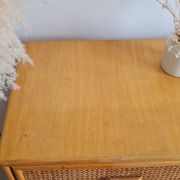 Commode en rotin, circa 1960