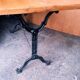 110cm bistro table with solid wood top
