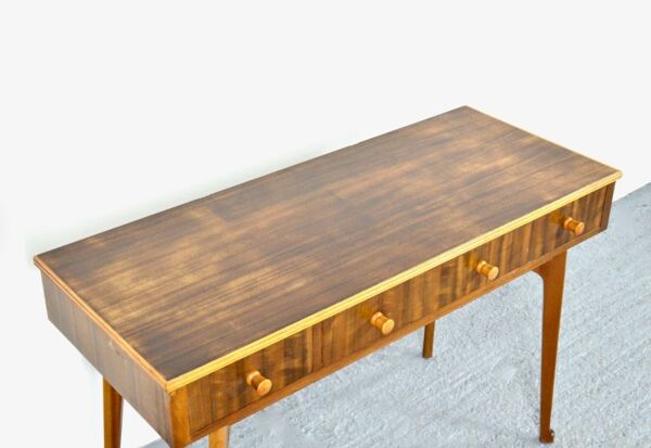 Table Console Bureau En Noyer milieu Du Siècle Par Morris Of Glasgow