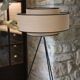 lampadaire tripode en jute