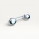 Vintage chrome wall coat rack 2p round