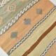 Tapis Kilim vert et crème 2x6, 63x180 cm