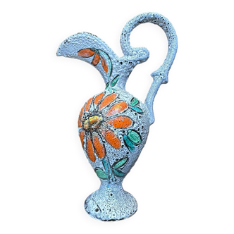 Curious ceramic pitcher