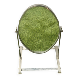 Table or dressing table mirror on stand in metal and wood, 1950