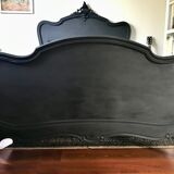 Lit Baroque Louis XV noir 2 places