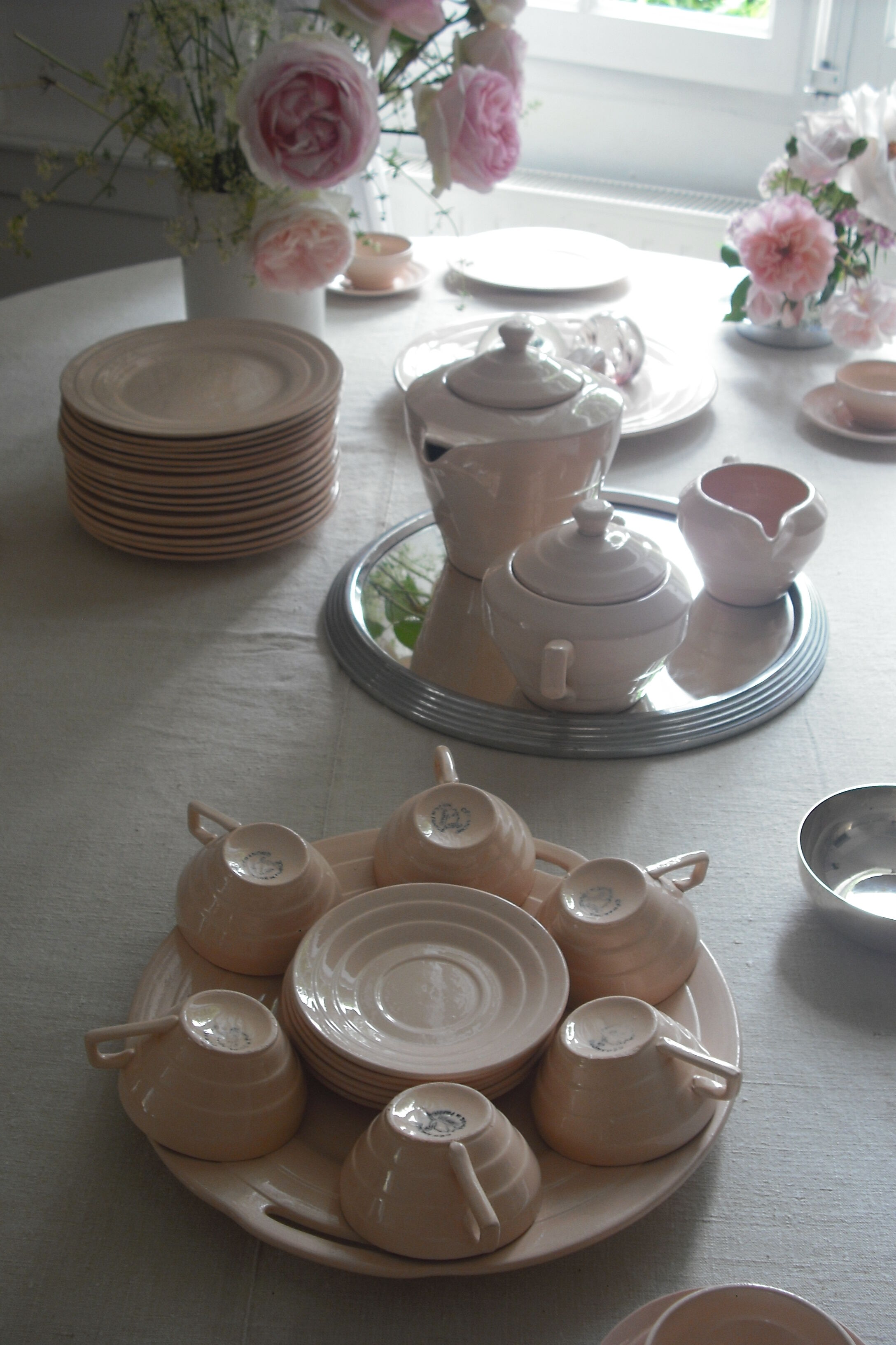 Coffee service powder pink 52 parts 1930