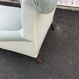 Vintage daybed in gray green velvet