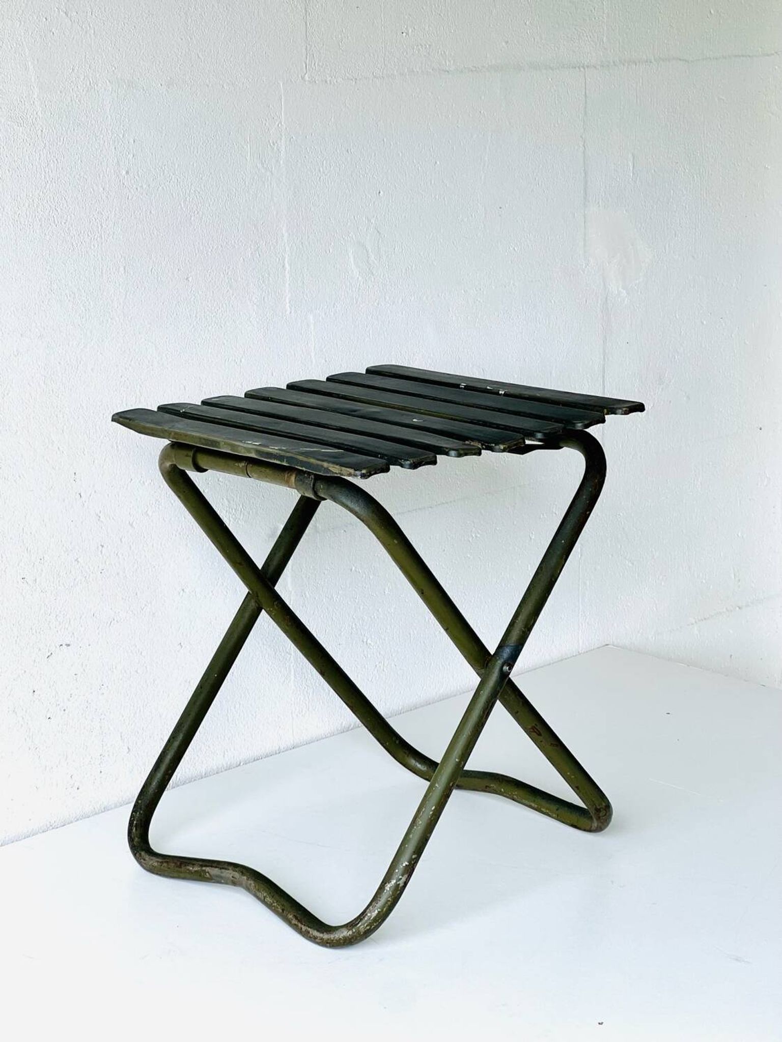 Chaise pliante industrielle de l'armée, 1960'
