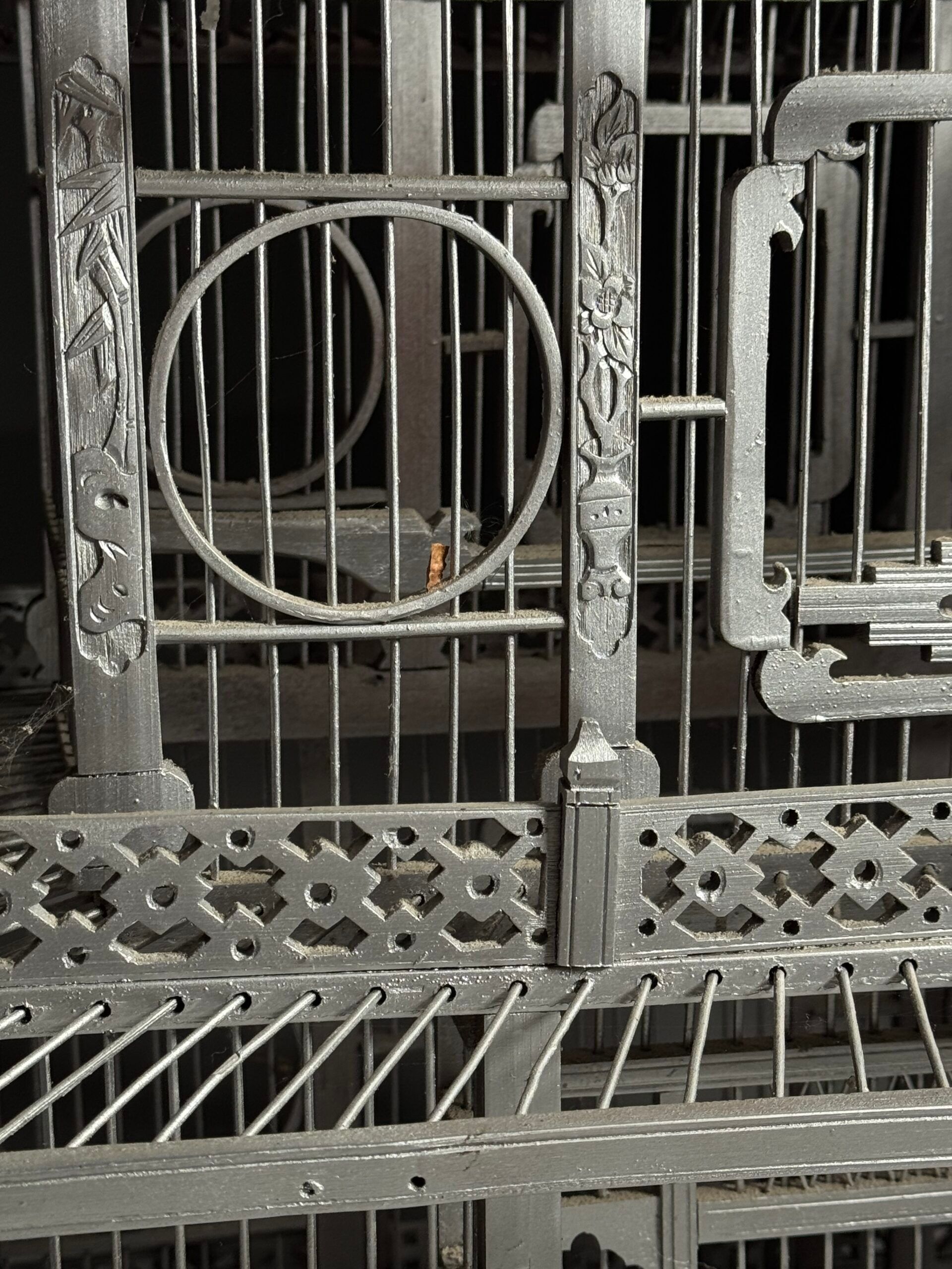 Asian style birdcage wood