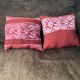 Bohemian style cushions in wild silk and embroidery