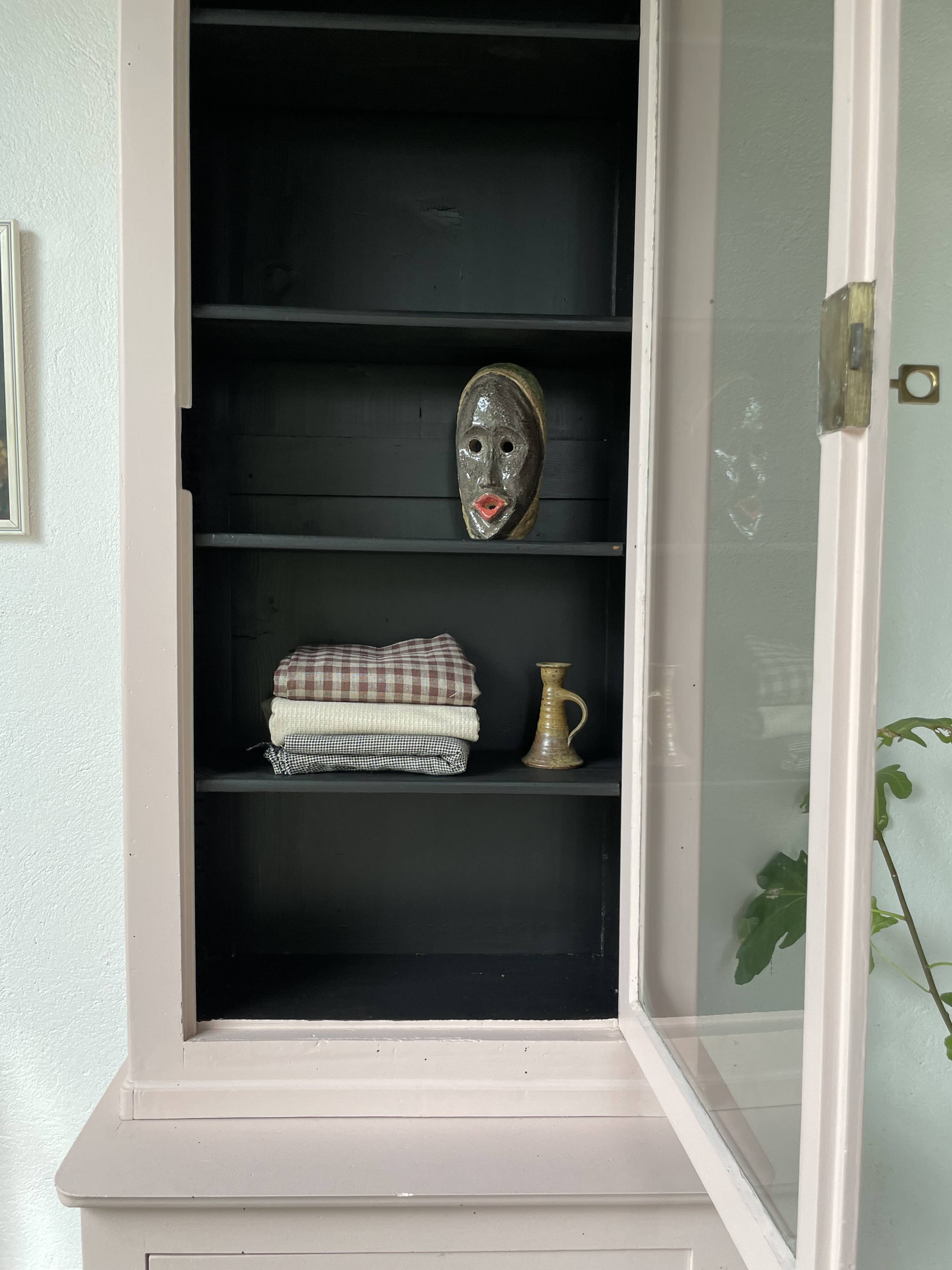 Hand candle holder stoneware