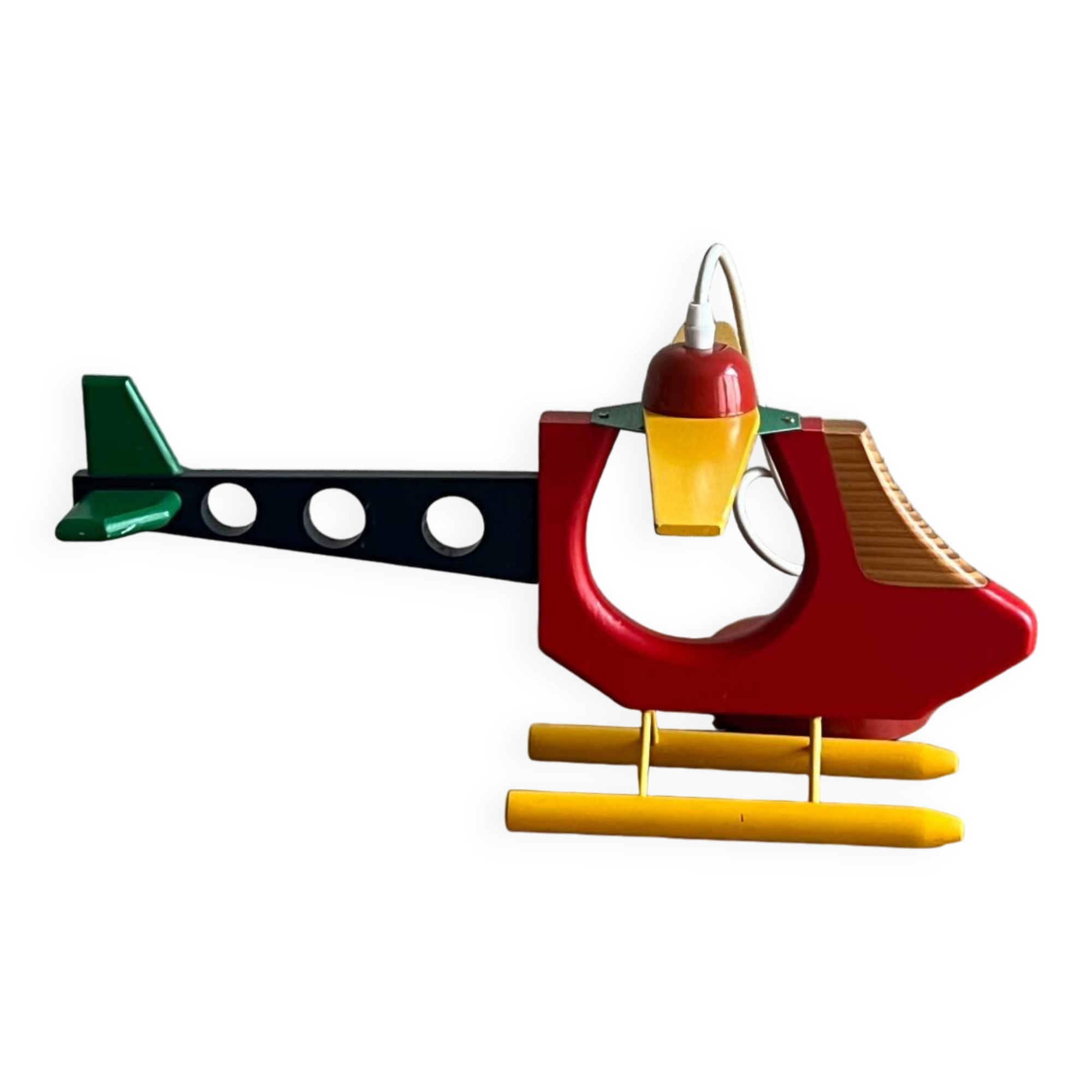 Wooden helicopter suspension