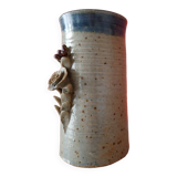 Signed stoneware vase