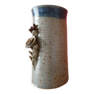 Signed stoneware vase