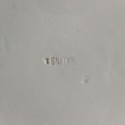 Lot of 12 old flat plates and 2 dishes, Terre de fer Henri II Salins