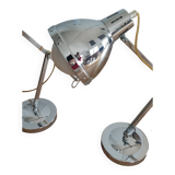 Pair of chrome lamps