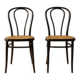 Pair of bentwood chairs, Vienna straw seats, 1960s, Poland