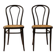 Pair of bentwood chairs, Vienna straw seats, 1960s, Poland