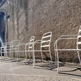 Stackable Garden Armchairs with Elastic Ropes, 1970s, Set of 6