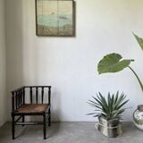 Straw chair by the fireside 1900