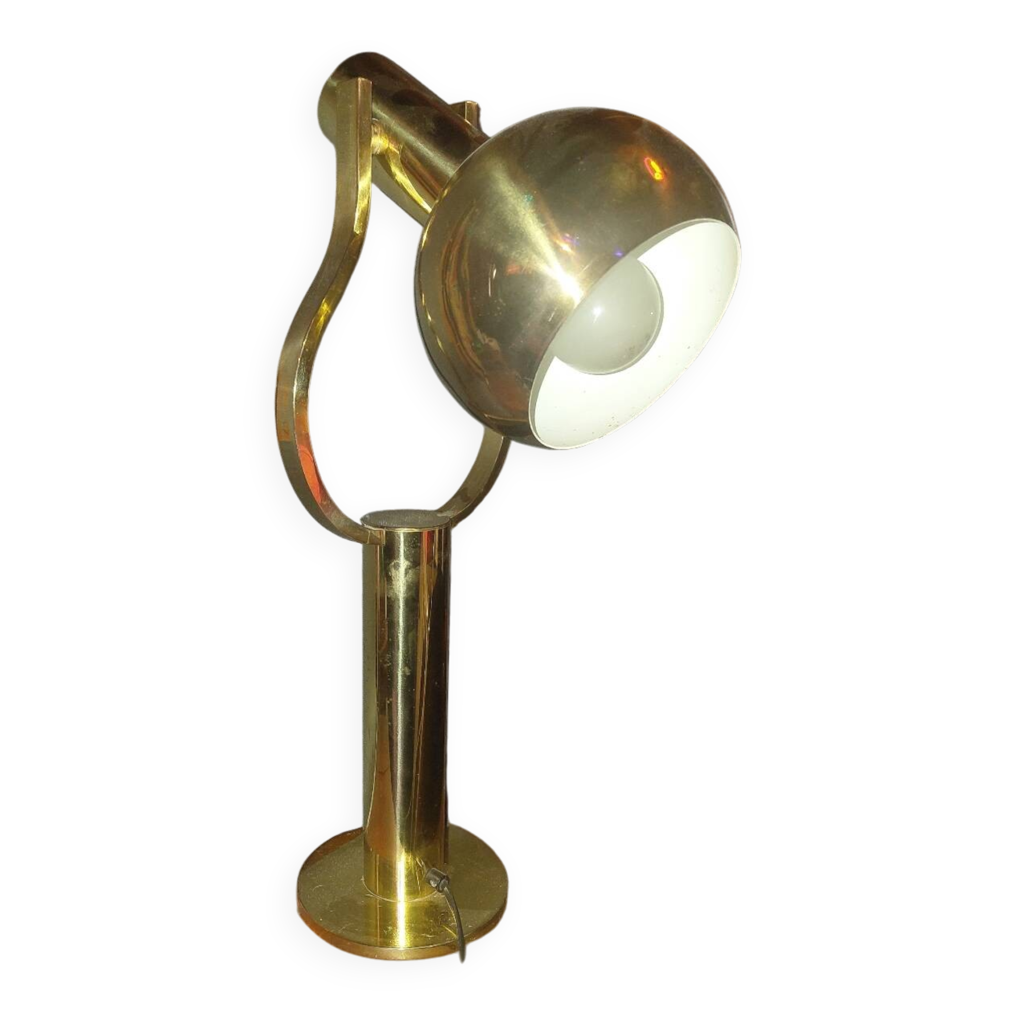 1970s Brass Space Age Staff Lamp