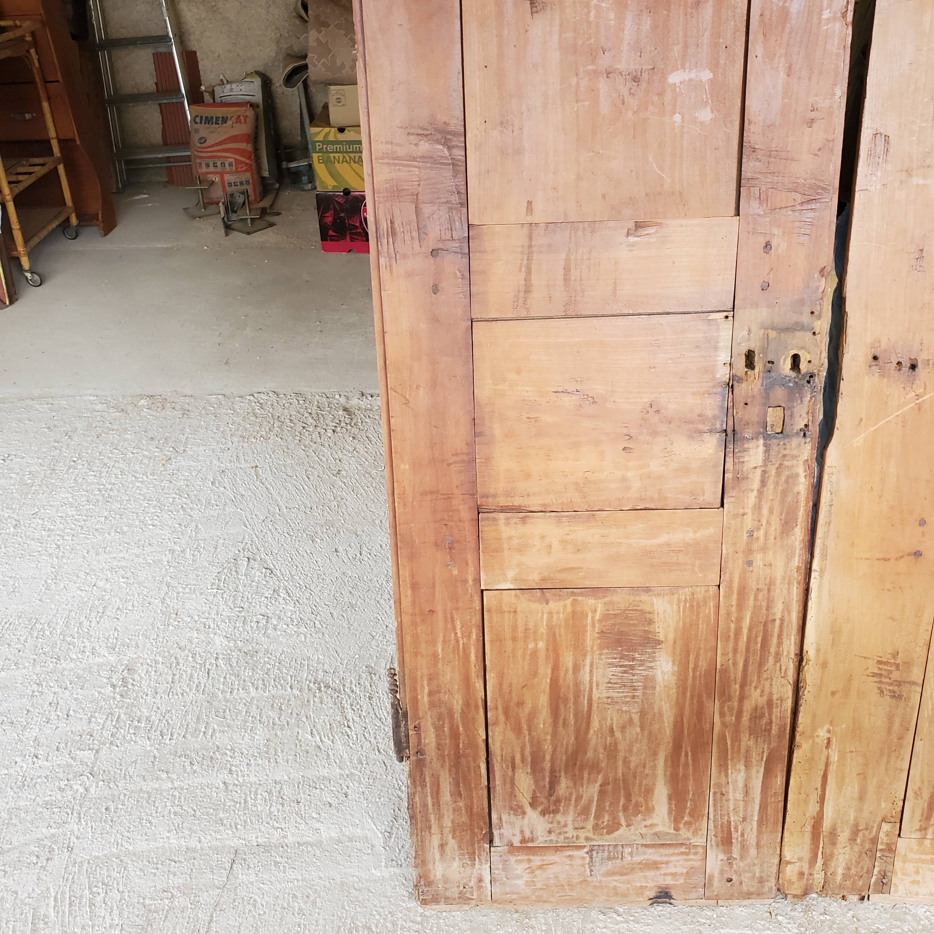 2 doors walnut cabinet façade