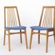 2 of 6 Vintage Dining Chairs, 1960s German Design, Mid Century Modern Beech