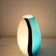 Eglo handblowed glass table lamp - Empori 87756 - Opaline and blue glass