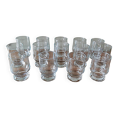 Lot de 14 verres vintage années 70