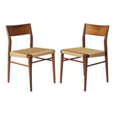 2 des 16 chaises de salle à manger en teck de Georg Leowald pour Wilkhahn, Allemagne
