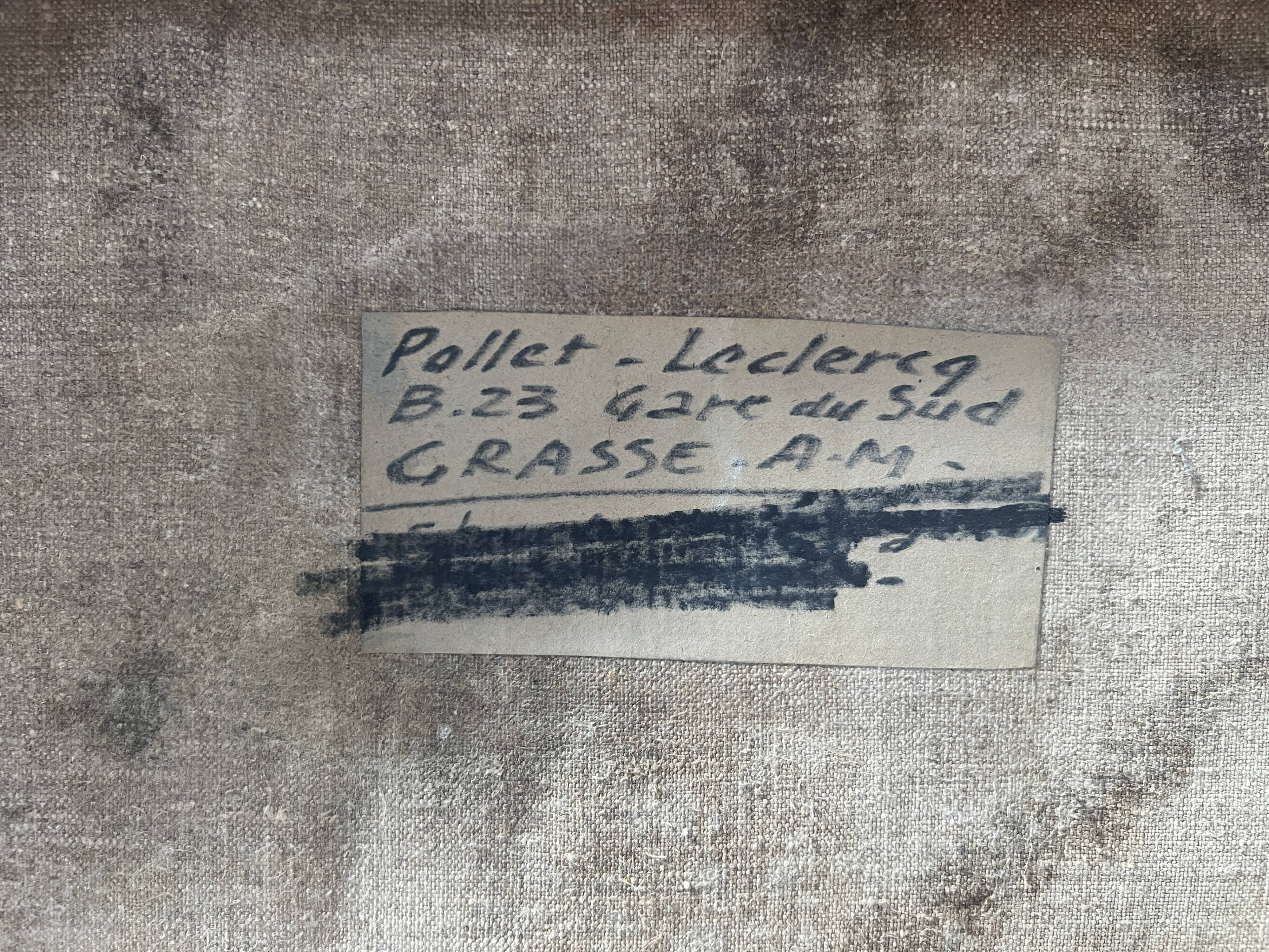 Oil on canvas, contemporary painting by "POLLET LECLERC" 20th century.