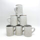Set of 6 cups and speckled carafe