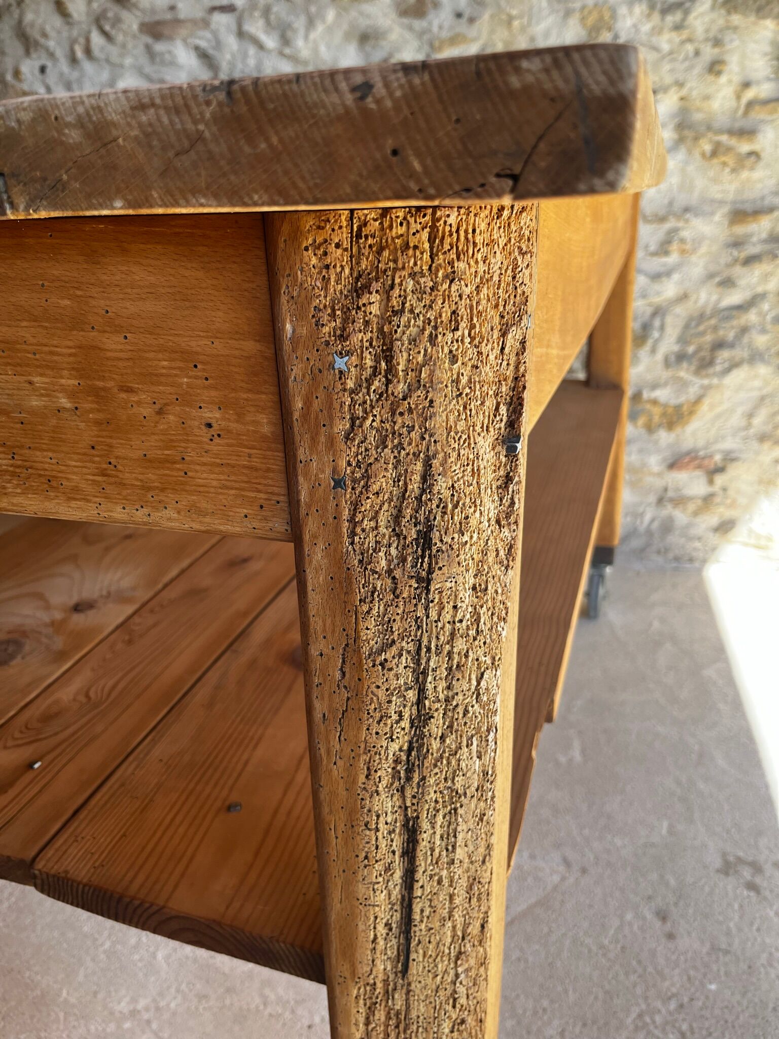 Old kitchen island/central workbench
