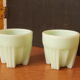 Duo de coquetiers Art-déco en opaline