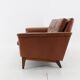 1970s Brown Leather 3-Seater Sofa, Denmark