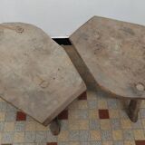 Pair of Vintage Tripod Low Stools
