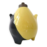 Two-colour yellow and black tripod lamp base from the 1950s.