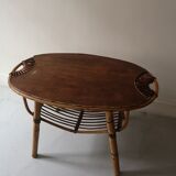 Rattan coffee table called lemon, vintage 1950