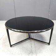 Table basse brutaliste en acier sculpté, années 1970