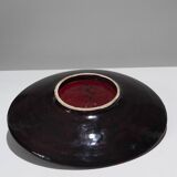 Coupe poisson en céramique émaillée, 1950s