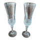 2 crystal champagne flutes
