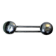Double wall hook in chrome metal, vintage style.