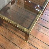 Table basse métal doré 1970