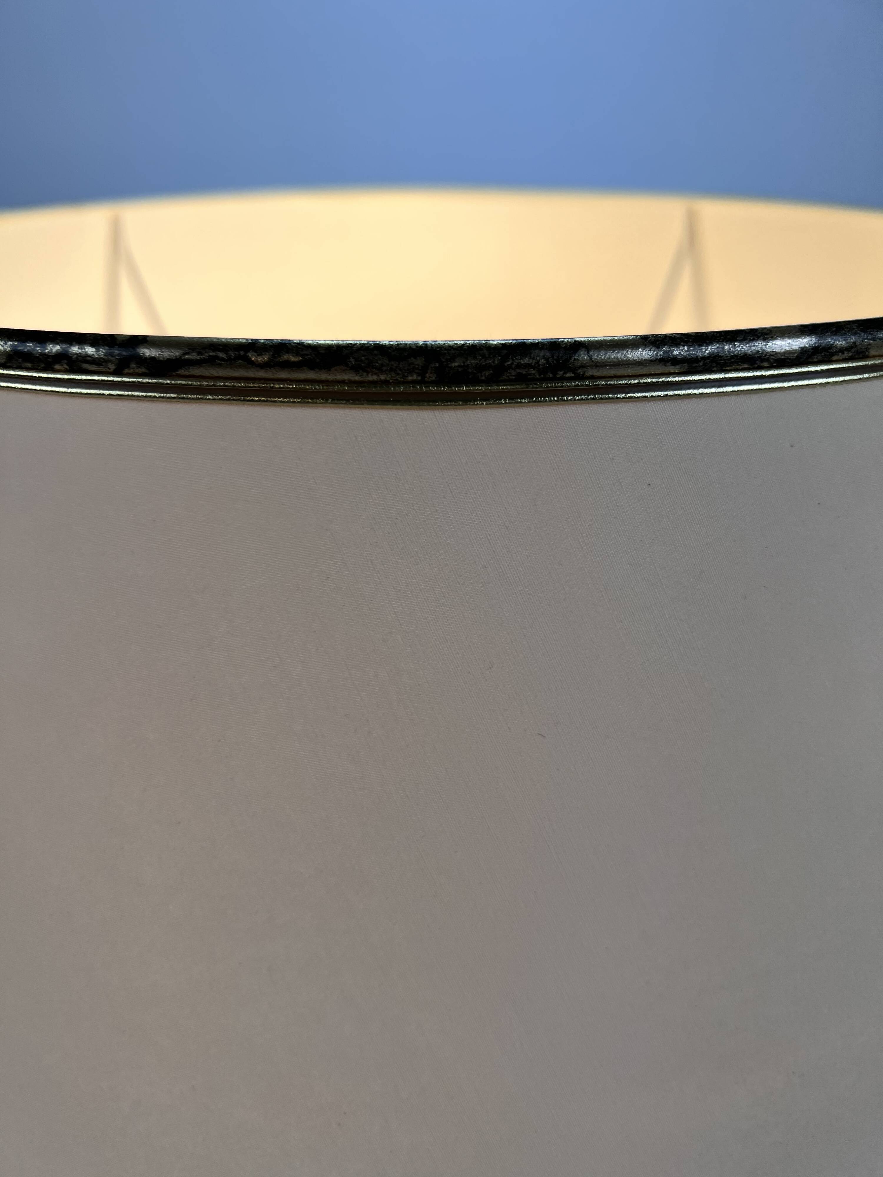 French hand painted ceramic vase lamp, 1970s