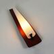 Rare set of wall lamps in teak and opaline glass by Kaiser Leuchten