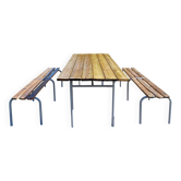 Table Industrielle ou de Collectivité avec Bancs