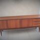 Scandinavian design enfilade in vintage teak