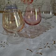 Lot de 6 verres à cognac arlequins