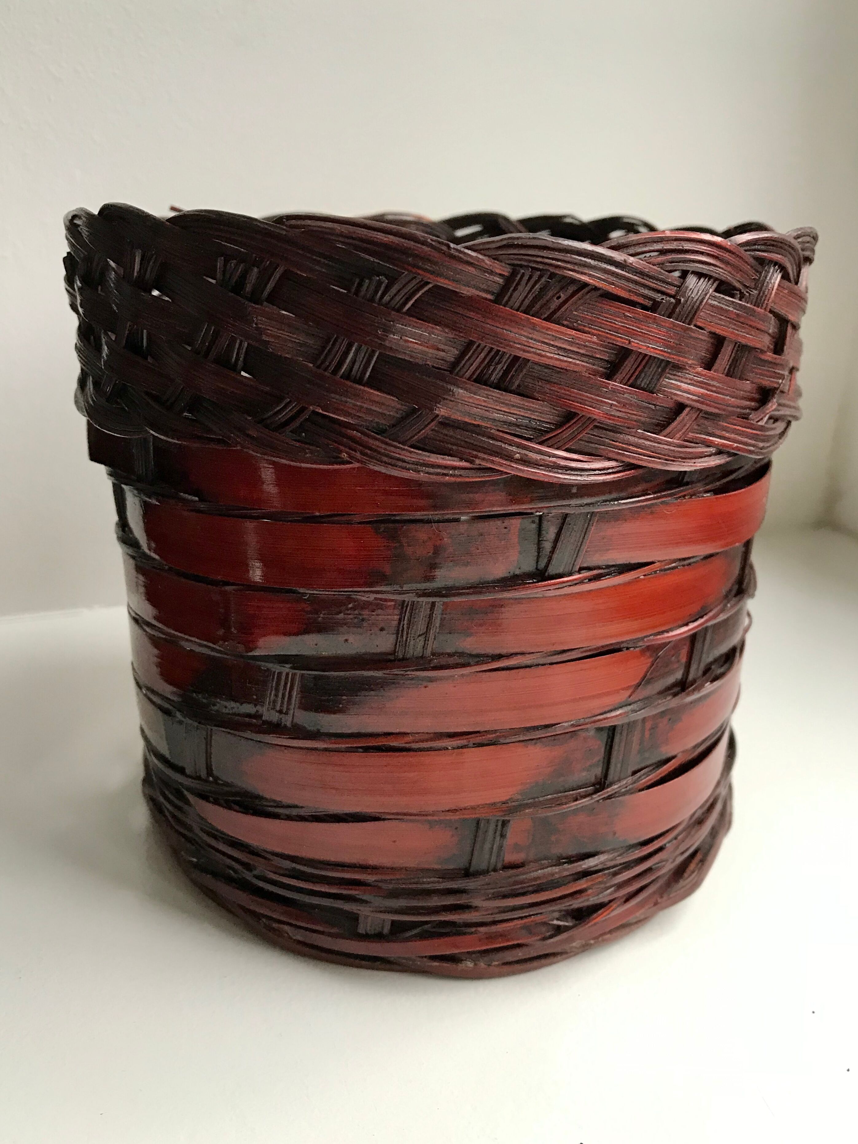 Rattan pot cover & wicker plants 70s